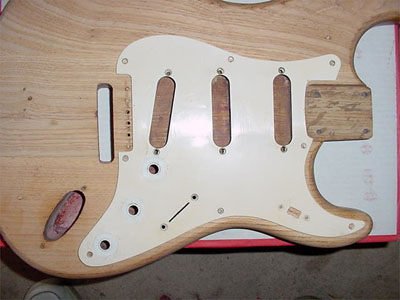 Pickguard w/switch to select mid pickup