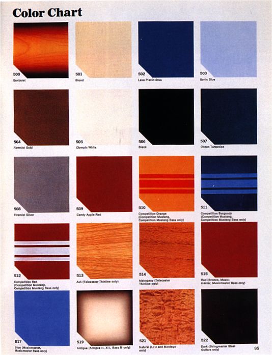 Vintage fender colors new arrivals